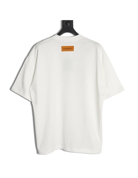 Louis Vuitton sketch lettering logo print short sleeves,Louis Vuitton T Shirt,Tshirt,Hiqh quality low price,free shipping