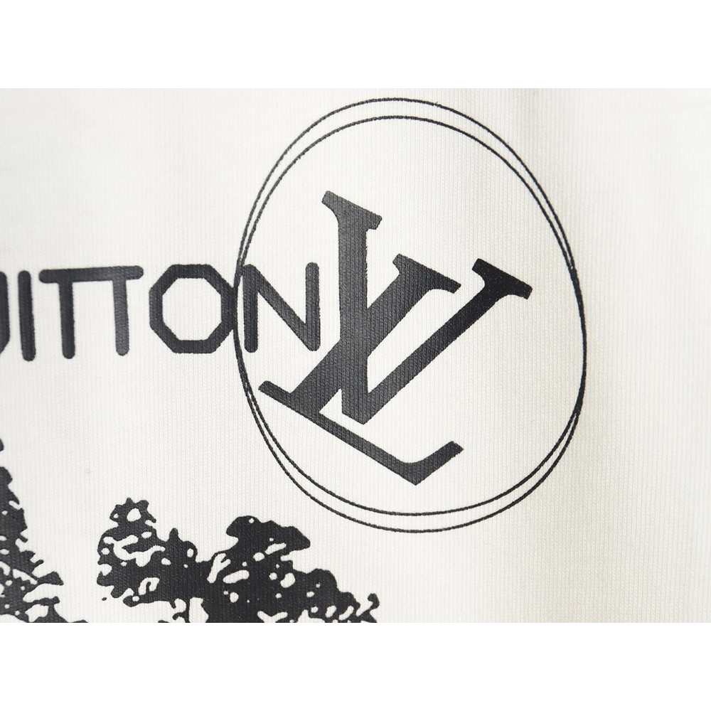 Louis Vuitton sketch lettering logo print short sleeves,Louis Vuitton T Shirt,Tshirt,Hiqh quality low price,free shipping