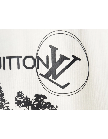 Louis Vuitton sketch lettering logo print short sleeves,Louis Vuitton T Shirt,Tshirt,Hiqh quality low price,free shipping