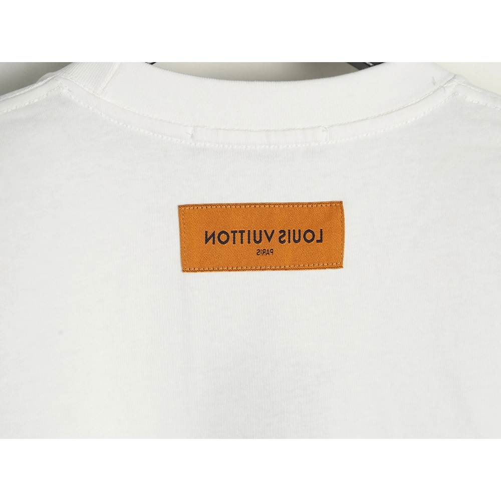 Louis Vuitton sketch lettering logo print short sleeves,Louis Vuitton T Shirt,Tshirt,Hiqh quality low price,free shipping