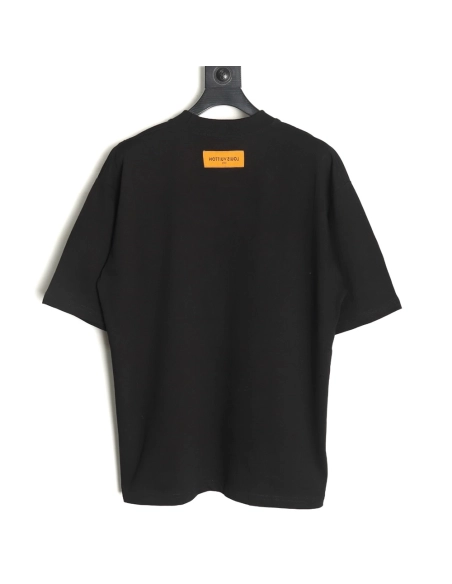 Louis Vuitton sketch lettering logo print short sleeves,Louis Vuitton T Shirt,Tshirt,Hiqh quality low price,free shipping