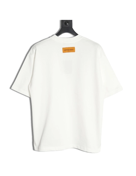 Louis Vuitton colorful lettering logo print short sleeves,Louis Vuitton T Shirt,Tshirt,Hiqh quality low price,free shipping