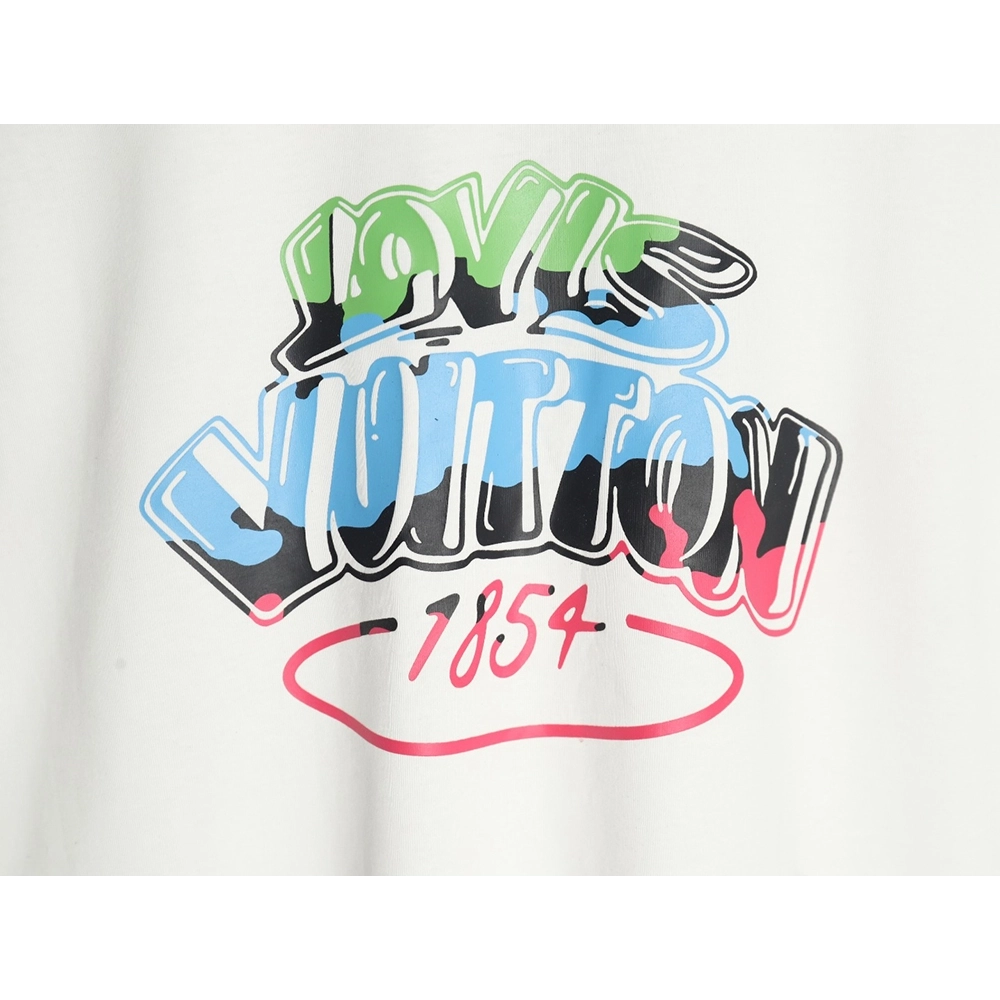 Louis Vuitton colorful lettering logo print short sleeves,Louis Vuitton T Shirt,Tshirt,Hiqh quality low price,free shipping