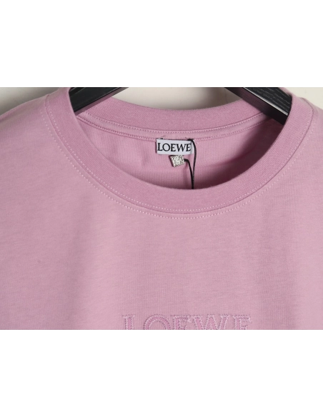 Loewe chest large embroidery short sleeve Tshirt,Loewe T Shirt,Tshirt,Hiqh quality low price,free shipping