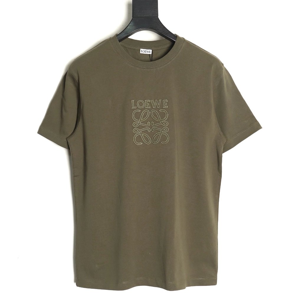 Loewe chest large embroidery short sleeve Tshirt,Loewe T Shirt,Tshirt,Hiqh quality low price,free shipping
