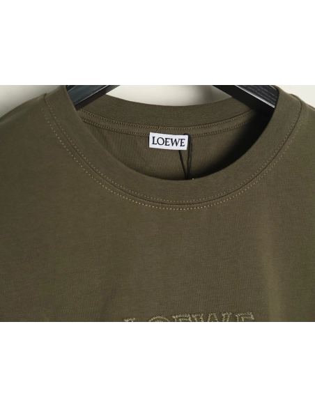 Loewe chest large embroidery short sleeve Tshirt,Loewe T Shirt,Tshirt,Hiqh quality low price,free shipping