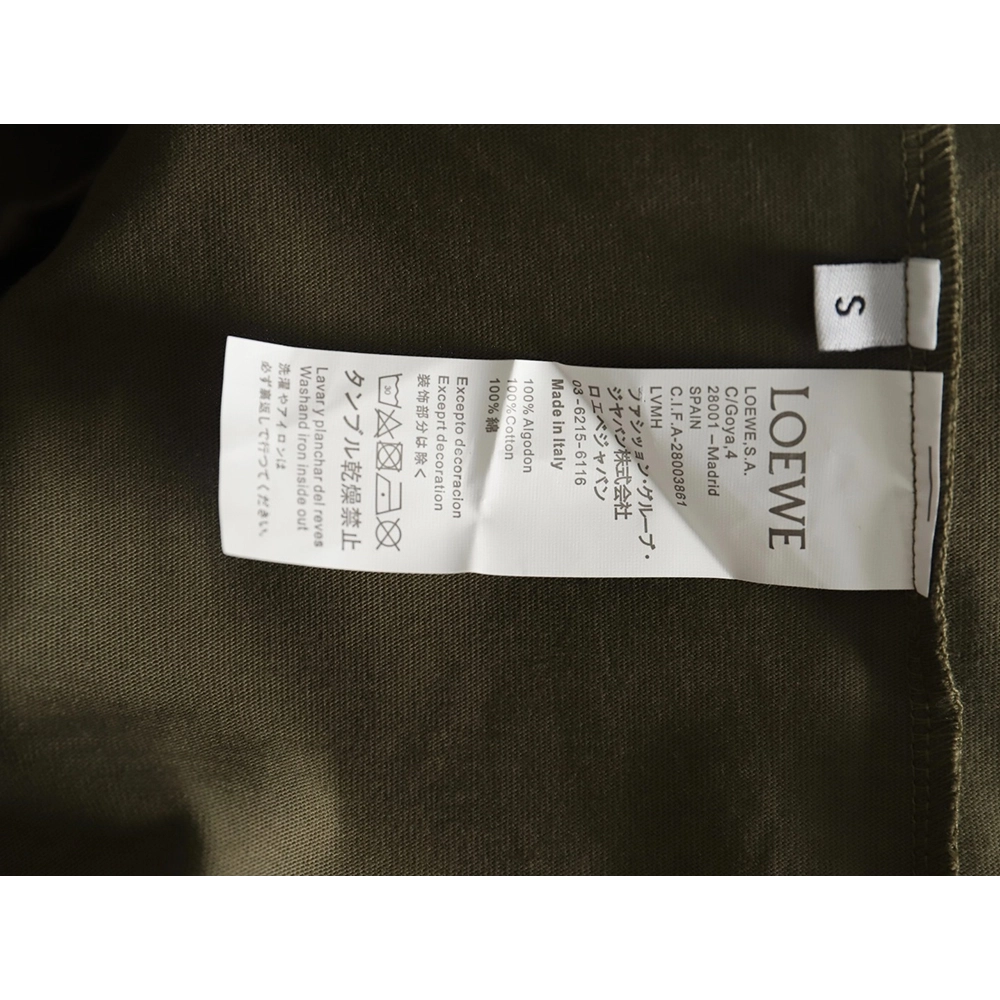 Loewe chest large embroidery short sleeve Tshirt,Loewe T Shirt,Tshirt,Hiqh quality low price,free shipping