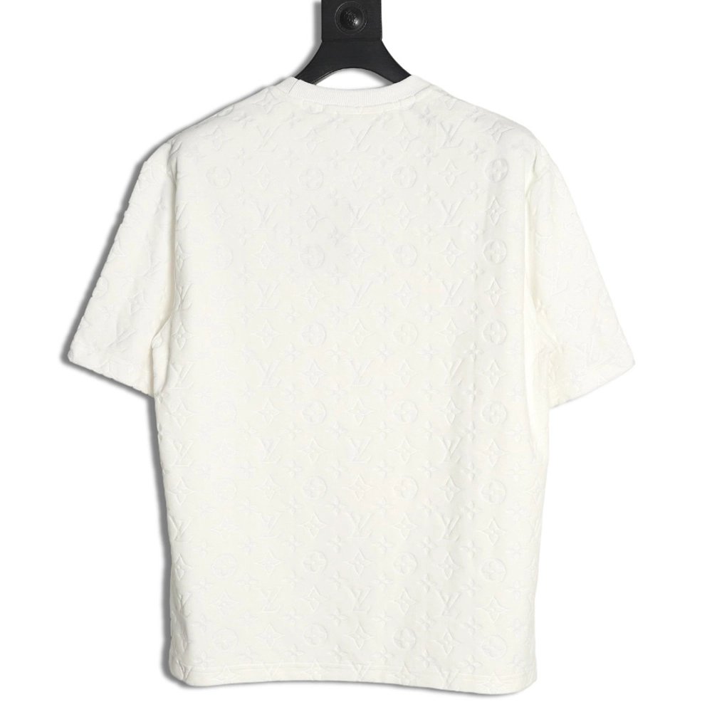 Louis Vuitton towel flocked presbyopia jacquard short sleeves,Louis Vuitton T Shirt,Tshirt,Hiqh quality low price,free shipping