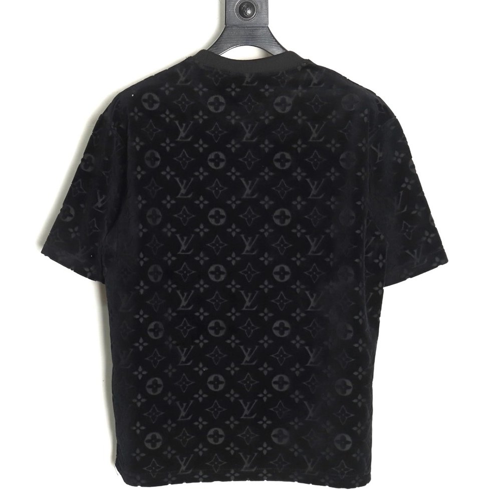 Louis Vuitton towel flocked presbyopia jacquard short sleeves,Louis Vuitton T Shirt,Tshirt,Hiqh quality low price,free shipping