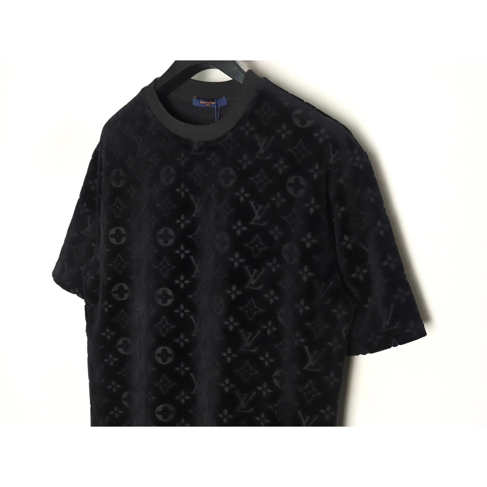 Louis Vuitton towel flocked presbyopia jacquard short sleeves,Louis Vuitton T Shirt,Tshirt,Hiqh quality low price,free shipping