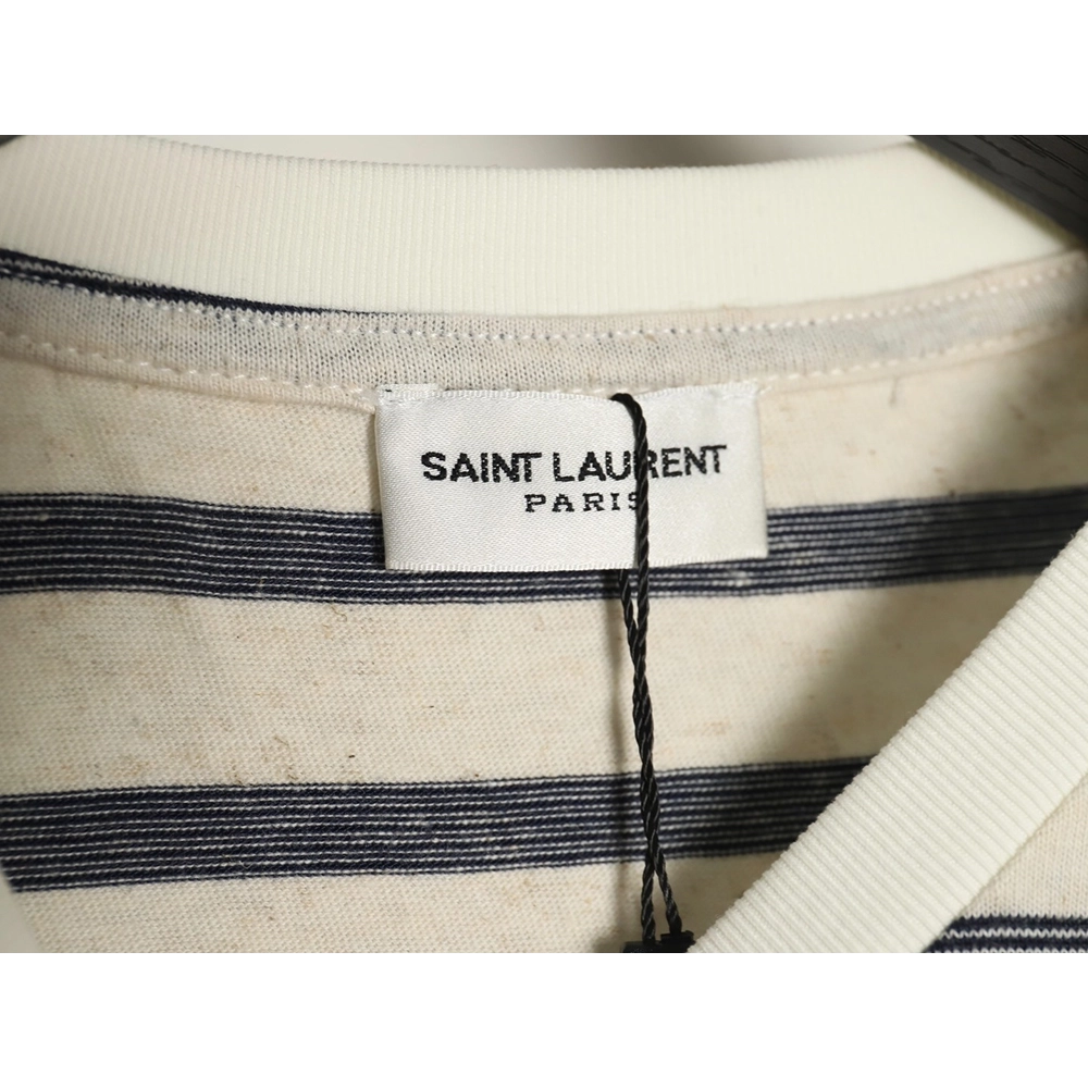 Saint Laurent black and white striped shortsleeved Tshirt,Saint Laurent T Shirt,Tshirt,Hiqh quality low price,free shipping