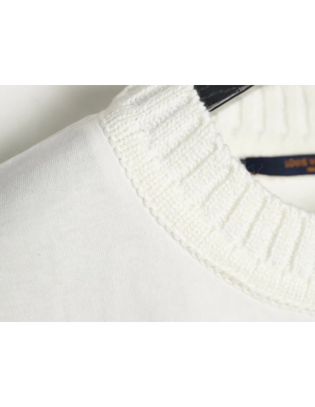 Louis Vuitton red letter embroidered round neck shortsleeved Tshirt,Louis Vuitton T Shirt,Tshirt,Hiqh quality low price,free shi