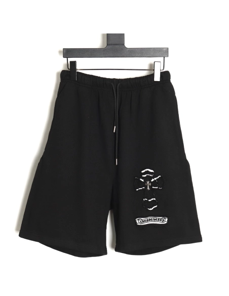 Chrome Hearts Horseshoe Distressed Sanskrit Shorts,Chrome Hearts Short,Shorts,Hiqh quality low price,free shipping