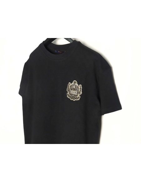 Louis Vuitton Gold Thread Badge Checkerboard Short Sleeves,Louis Vuitton T Shirt,Tshirt,Hiqh quality low price,free shipping
