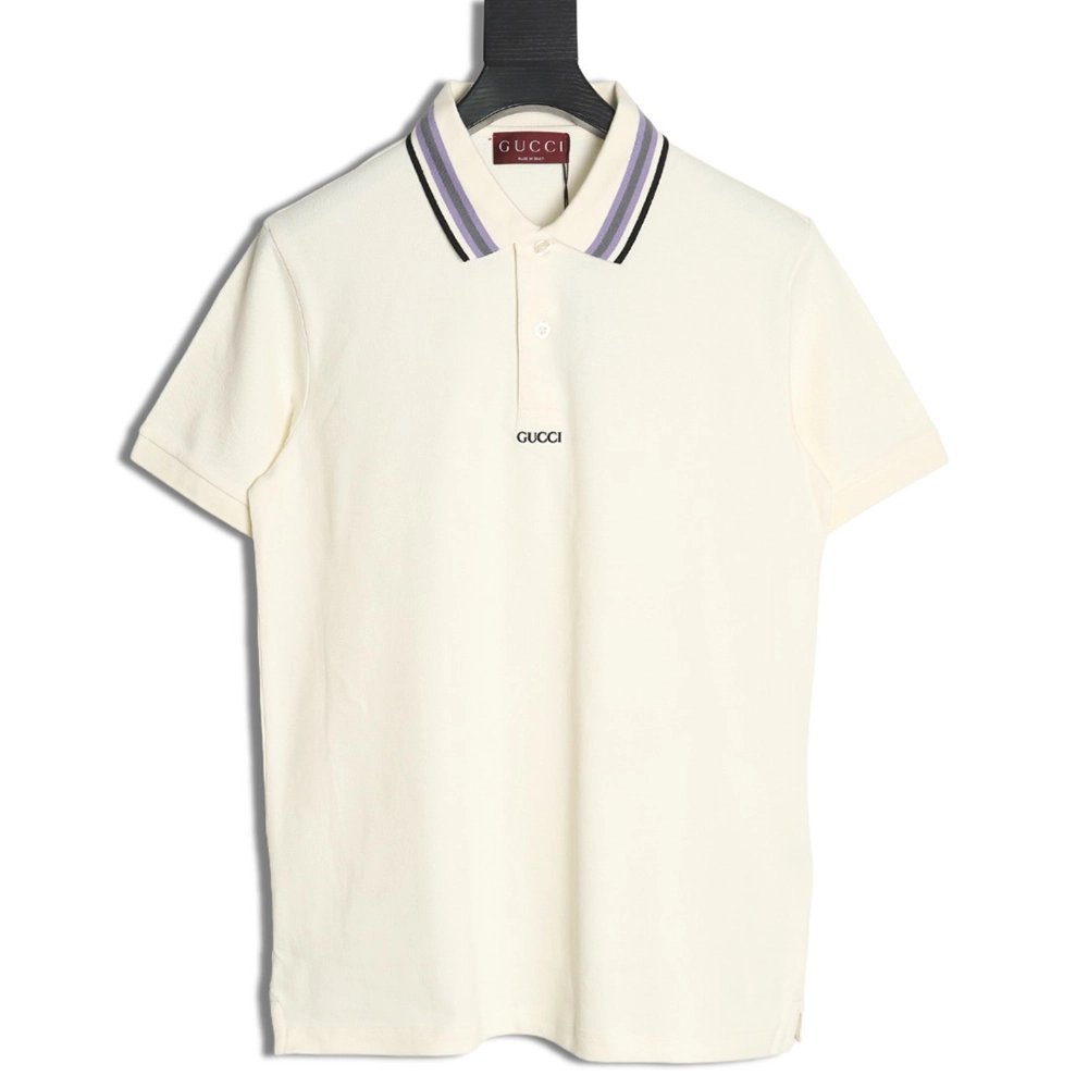 Gucci simple lettering shortsleeved POLO shirt,Gucci Polo Shirt,Shirt,Hiqh quality low price,free shipping