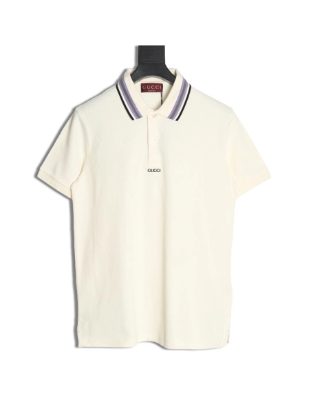 Gucci simple lettering shortsleeved POLO shirt,Gucci Polo Shirt,Shirt,Hiqh quality low price,free shipping