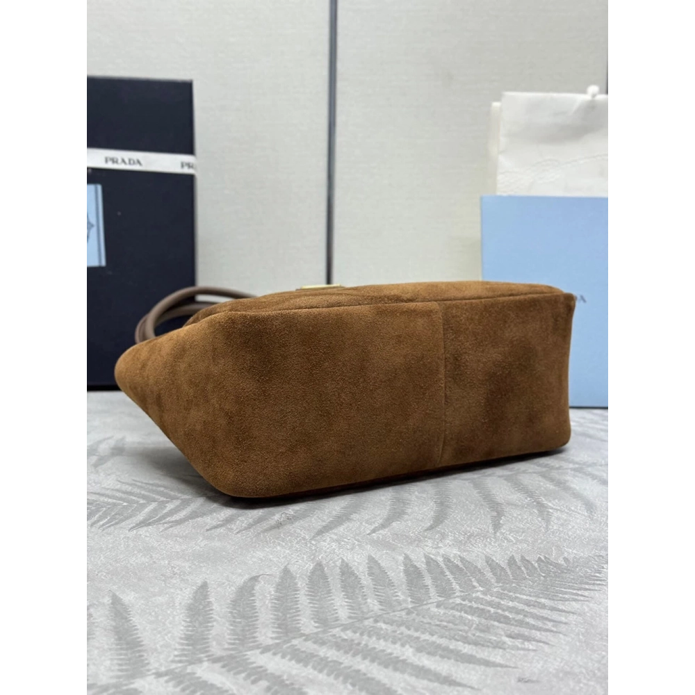 Prada suede shoulder bags 1BA444 10.5*28*16cm,Prada Bags