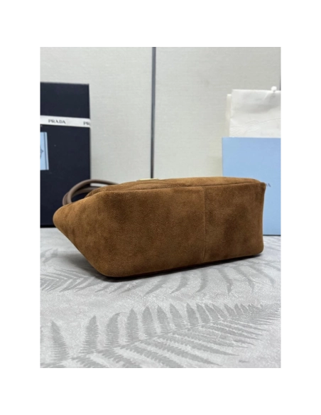 Prada suede shoulder bags 1BA444 10.5*28*16cm,Prada Bags