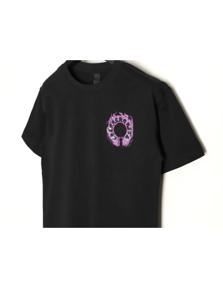 Chrome Hearts Purple Horseshoe Short Sleeve T-Shirt,Chrome Hearts