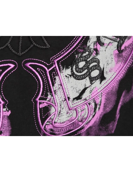 Chrome Hearts Purple Horseshoe Short Sleeve T-Shirt,Chrome Hearts