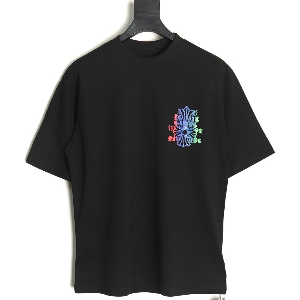 Chrome Hearts Sanskrit Cross Color Foam Printed T-Shirt TSK1,Chrome Hearts