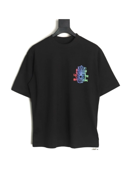 Chrome Hearts Sanskrit Cross Color Foam Printed T-Shirt TSK1,Chrome Hearts