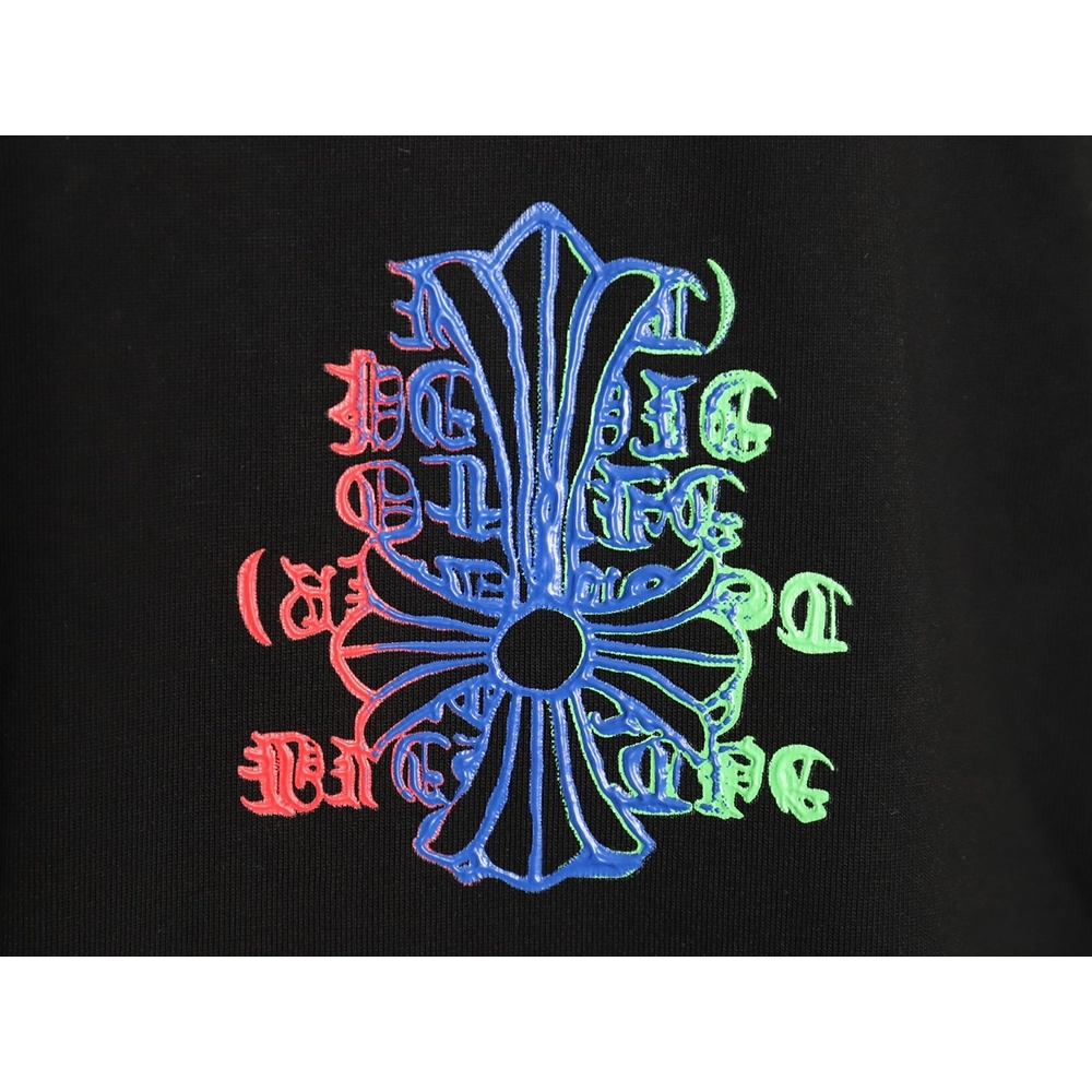 Chrome Hearts Sanskrit Cross Color Foam Printed T-Shirt TSK1,Chrome Hearts