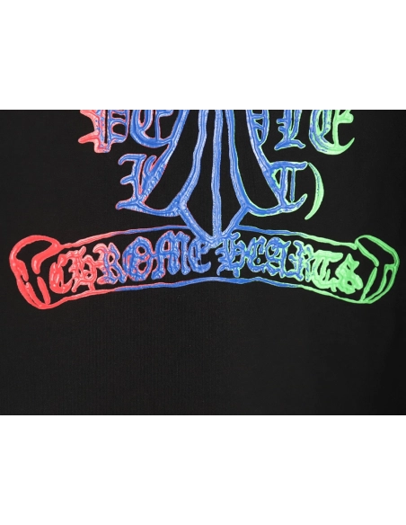 Chrome Hearts Sanskrit Cross Color Foam Printed T-Shirt TSK1,Chrome Hearts