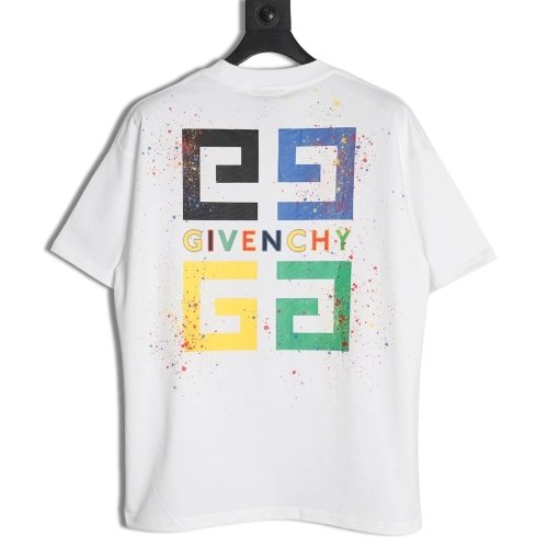 Givenchy colorful ink print short sleeve T-shirt,Givenchy