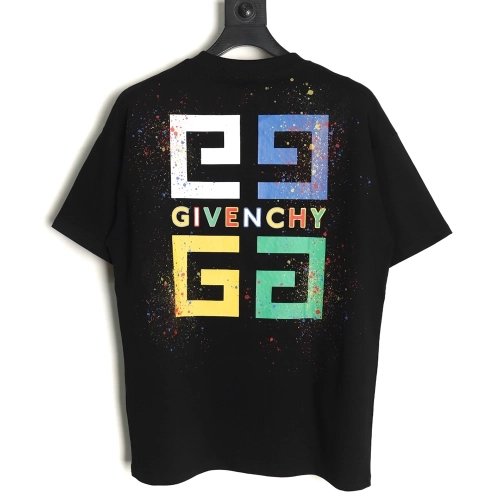 Givenchy colorful ink print short sleeve T-shirt TSK1,Givenchy
