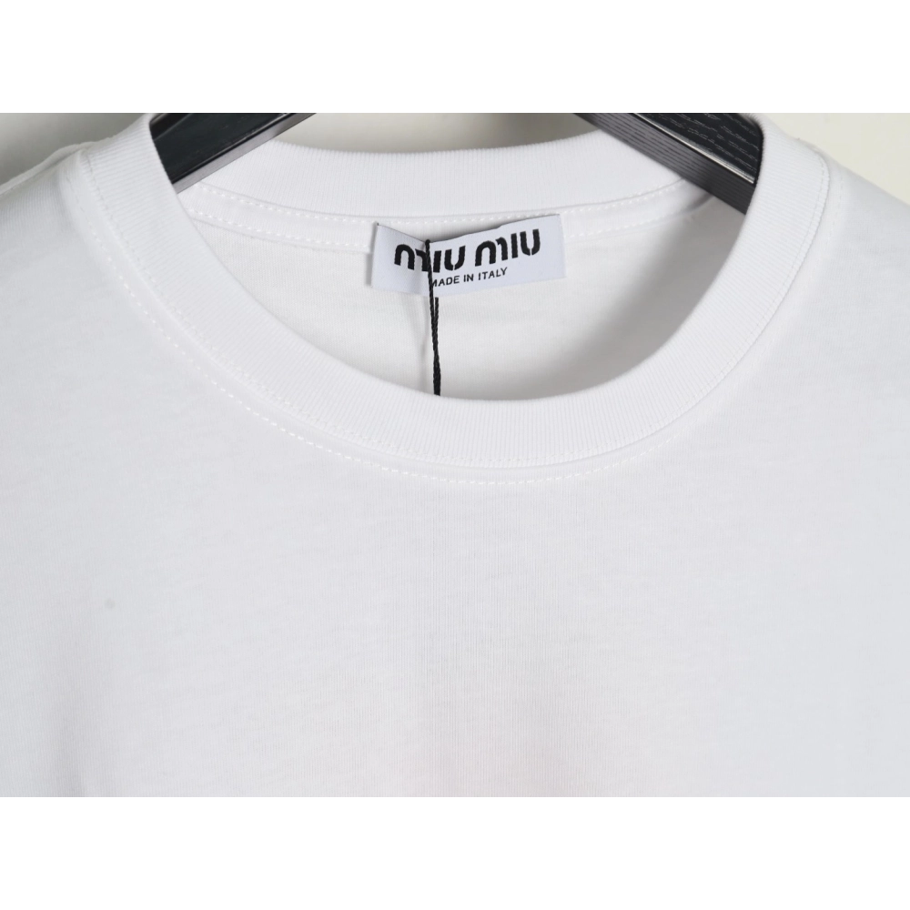 Miu Miu letter logo short sleeve T-shirt,Miu Miu