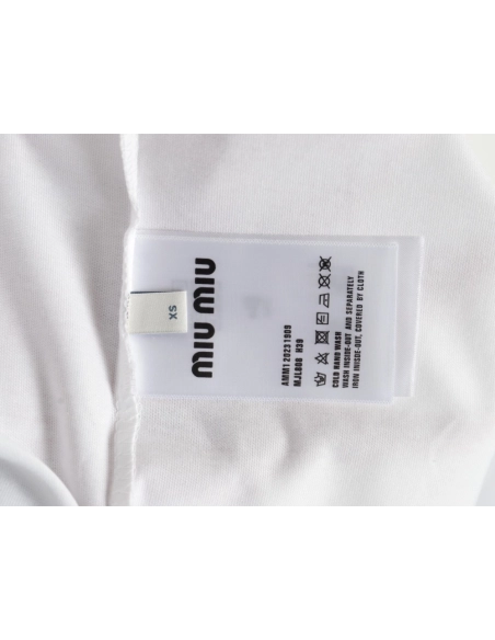 Miu Miu letter logo short sleeve T-shirt,Miu Miu