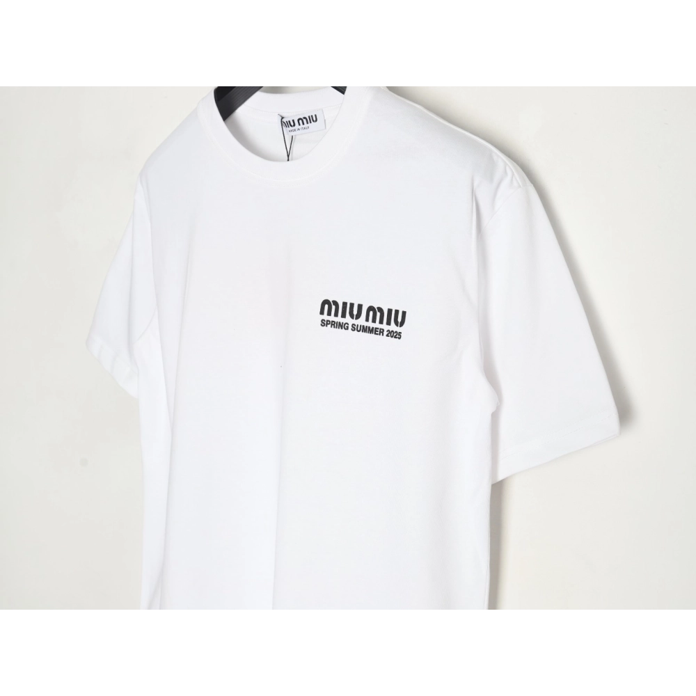 Miu Miu letter logo short sleeve T-shirt,Miu Miu