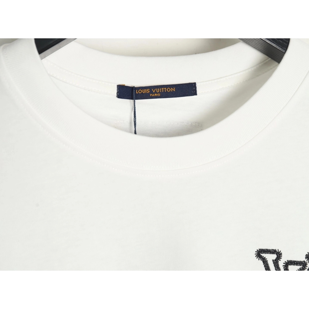 Louis Vuitton embroidered monogram logo short sleeves,Louis Vuitton