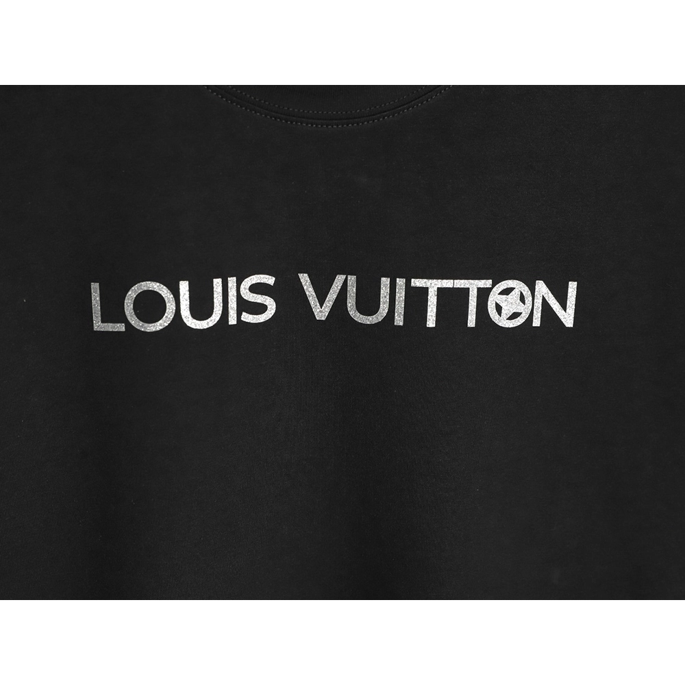 Louis Vuitton silver lettering short-sleeved T-shirt,Louis Vuitton