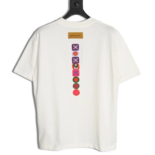 Louis Vuitton four-leaf clover logo embroidered short-sleeved T-shirt,Louis Vuitton