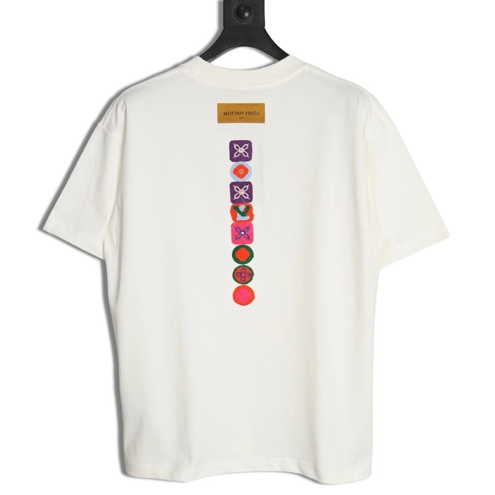 Louis Vuitton four-leaf clover logo embroidered short-sleeved T-shirt,Louis Vuitton