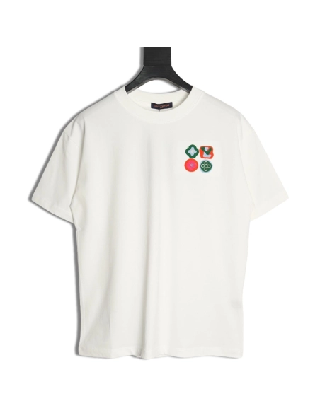 Louis Vuitton four-leaf clover logo embroidered short-sleeved T-shirt,Louis Vuitton