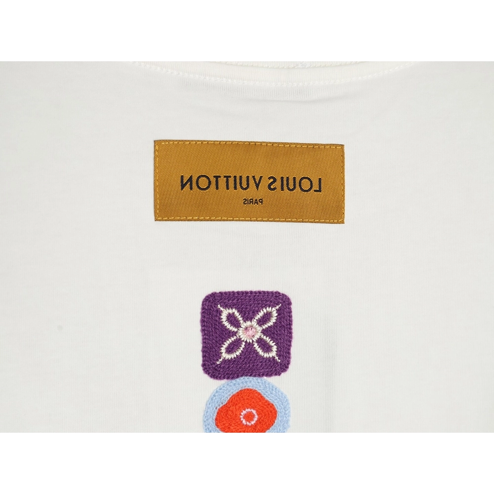 Louis Vuitton four-leaf clover logo embroidered short-sleeved T-shirt,Louis Vuitton