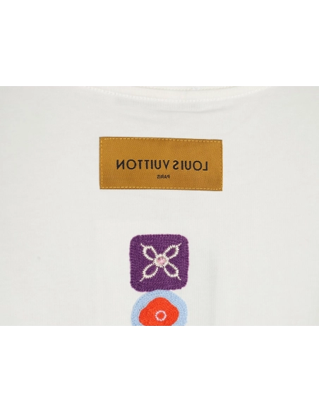 Louis Vuitton four-leaf clover logo embroidered short-sleeved T-shirt,Louis Vuitton