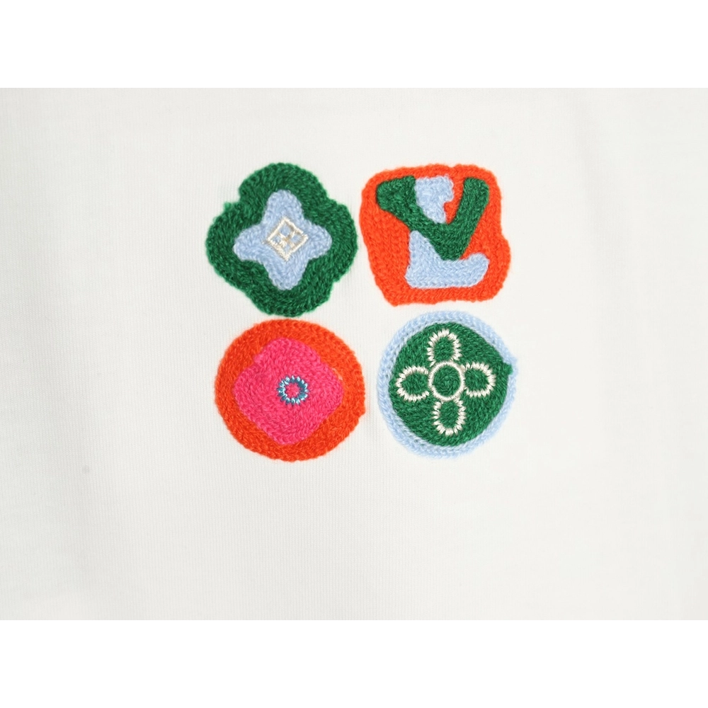 Louis Vuitton four-leaf clover logo embroidered short-sleeved T-shirt,Louis Vuitton