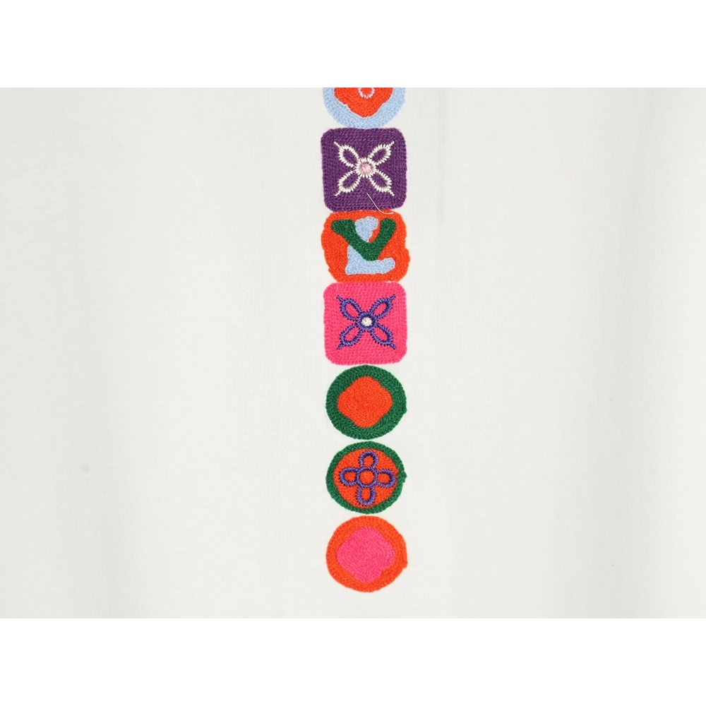 Louis Vuitton four-leaf clover logo embroidered short-sleeved T-shirt,Louis Vuitton