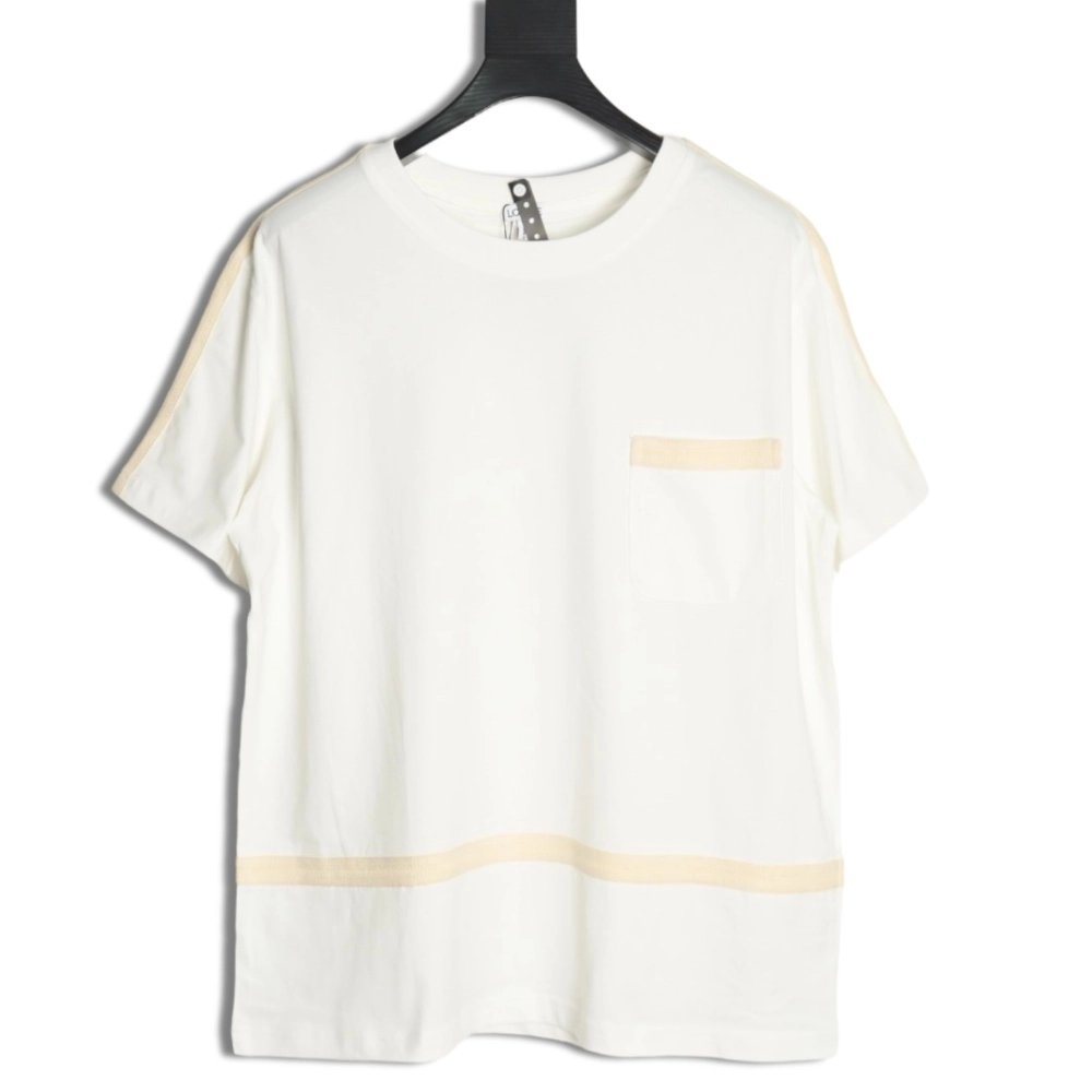 Loewe Colorblock Braided Ribbon Crew Neck T-shirt,Loewe