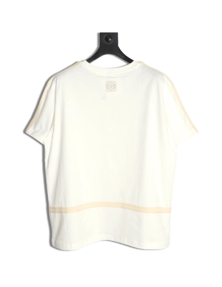 Loewe Colorblock Braided Ribbon Crew Neck T-shirt,Loewe