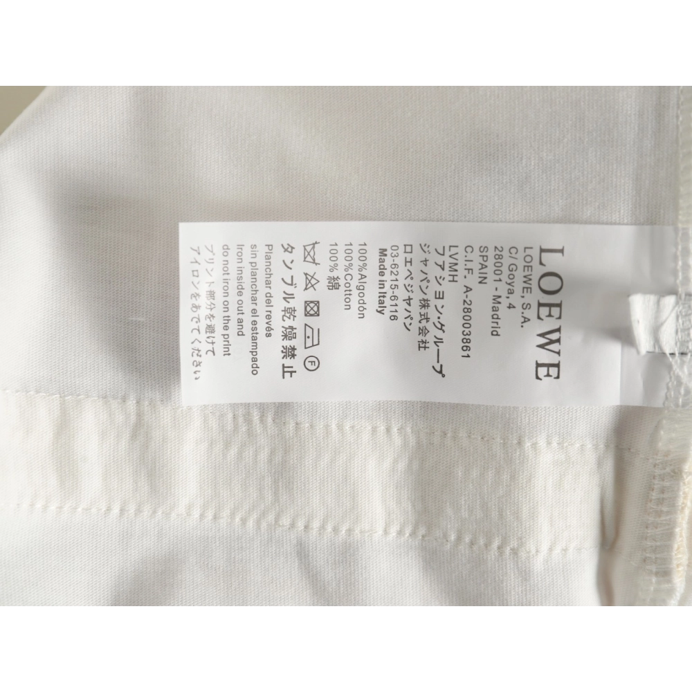 Loewe Colorblock Braided Ribbon Crew Neck T-shirt,Loewe