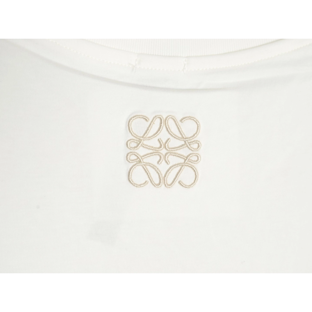 Loewe Colorblock Braided Ribbon Crew Neck T-shirt,Loewe