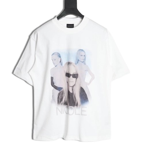 Balenciaga NICOLE Art Short Sleeve T-Shirt,Balenciaga