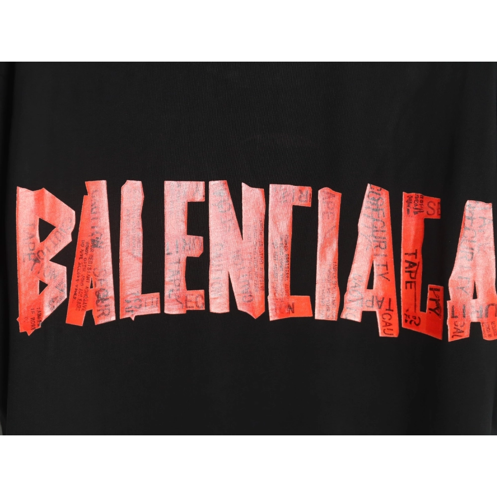 Balenciaga Tape Print Short Sleeve T-Shirt,Balenciaga