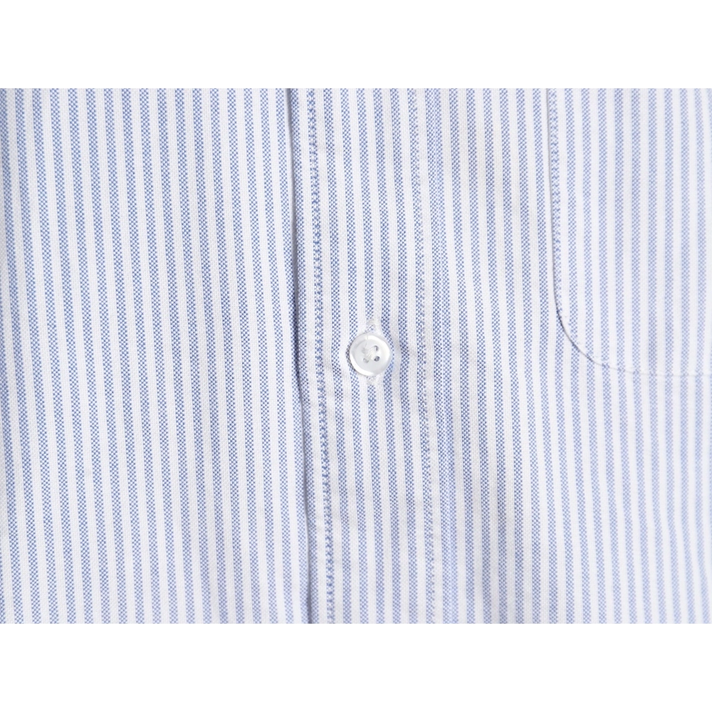 Thom Browne Striped Oxford Classic Four Stripe Long Sleeve Shirt,Thom Browne