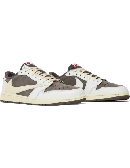 Little Kids Travis Scott x Air Jordan 1 Retro Low  Reverse Mocha,KIDS SNEAKERS